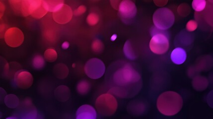 Fototapeta premium Dreamy Pink and Purple Bokeh Lights on a Dark Background for Festive and Creative Designs