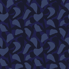 Blue Abstract Floral Seamless Pattern Design