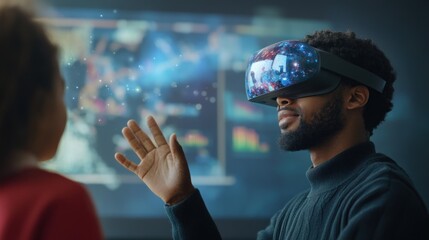 VR experience, interactive digital interface