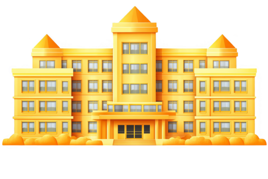 Gold Illustration Of An Iconic Building With Golden Elements And Abstract Background