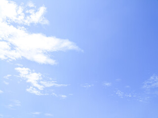 Minimalist style clear sky background with beautiful natural traces of few clouds.