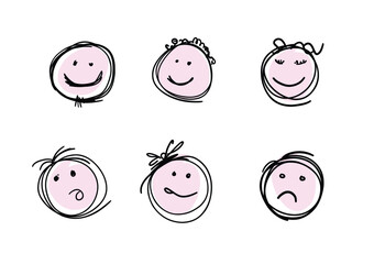 goup set of emoji icon set