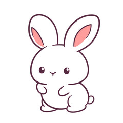 Cute and attractive bunny character cartoon