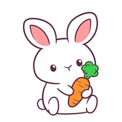 Cute and attractive bunny character cartoon