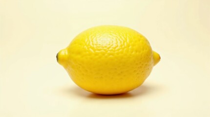 Fresh lemon on a yellow background  