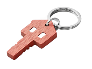 Isolated Keyring With House Key Illustration On Black Background