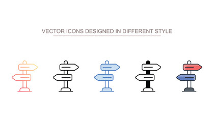 Sign Post icon design with white background stock illustration