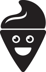 Ice Cream Cone with Face