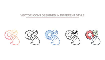 Selection icon design with white background stock illustration