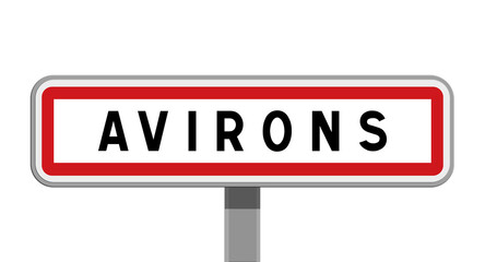 Panneau sur poteau central de ville des Avirons, La Réunion, Réunion