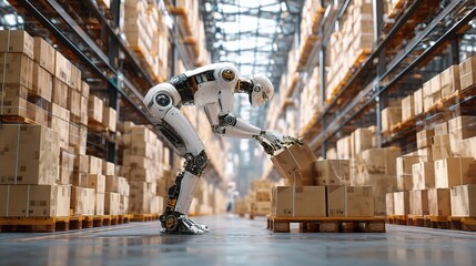 Robotic Automation in Warehouse Setting Merging with Traditional Operations