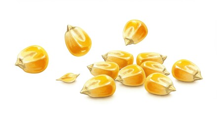Golden Corn Kernels Close Up - Harvest, abundance, nutrition, snack, agriculture. Golden corn kernels represent growth, nourishment, and the bounty of nature's harvest