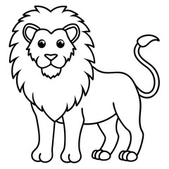 lion cartoon isolated on white
