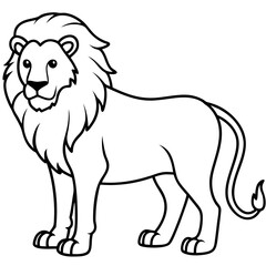 lion cartoon isolated on white