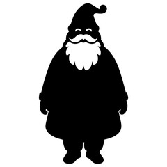 Santa Claus silhouette vector isolated on white background