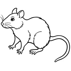 vector illustration of a cartoon mouse