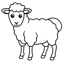 vector illustration of sheep