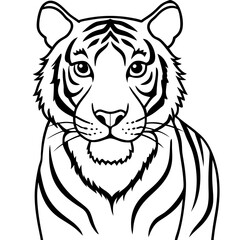 white tiger vector