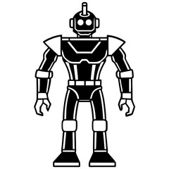 black and white robot