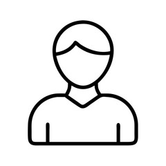 User profile icon avatar person symbol account member outline graphic vector design for website and application