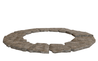 Circular stone patio border
