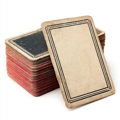 A stack of vintage trading cards, showing age and wear, corners slightly bent - corners history sports