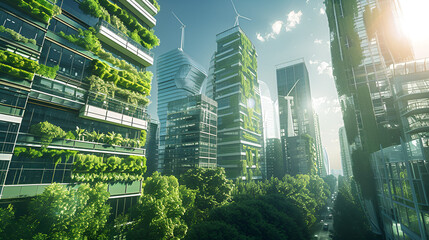 green city skyline