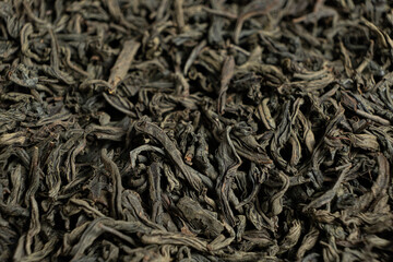 Loose leaf black tea, macro texture