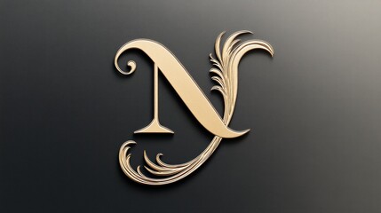Fototapeta premium simple yet elegant, wedding logo featuring the letters 'N' and 'Y'.