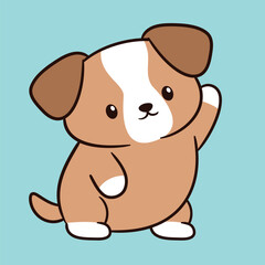 Cute and adorable puppy character cartoon