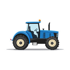 Obraz premium Colorful Tractor Vector Illustration Logo And Icon with small and simple heavy duty tractor Icon vector background