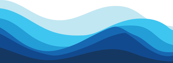 Fototapeta premium Blue wave background