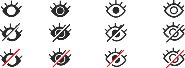 eye symbol icon or see in vector