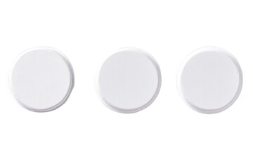 Three White Circles Abstract Isolated Background Illustration