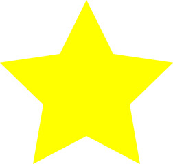 yellow star isolated on white