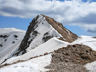 Panoramic view  of the peak of Monte Elefante in Lazio region, Italy