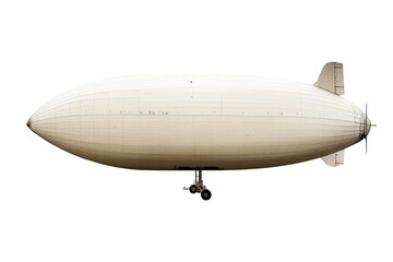 Obraz premium Vintage Zeppelin Airship Illustration Isolated Against Transparent Background