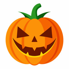 Traditional Halloween Pumpkin with Witch Hat – Classic Jack-o'-Lantern Vector Design