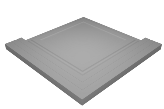 Decorative architectural panel with a square inset