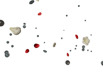 Abstract scattered elements