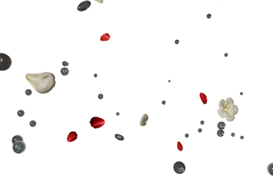 Abstract scattered elements