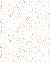 Simple Seamless Pattern with Colorful Strips Diferent Forms, Retro, EPS 10, Random Sticks Pattern, Colorful, Doodle, Fun, Vector
