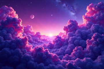 Swirling purple clouds in space , abstract, swirling