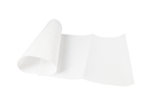 kitchen paper towel isolated on white or transparent png