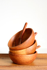 wooden mortar and pestle