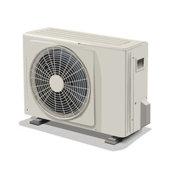 Obraz premium Outdoor air conditioner, vector, transparent background