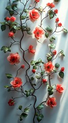 red rose on the table