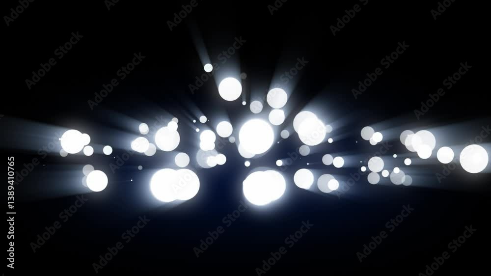 Wall mural abstract fantasy background shiny particles dust rays and energy flow loop