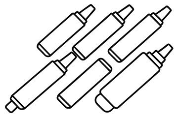Highlighter Line Art Creative Design for Detailed Artwork Illustration  