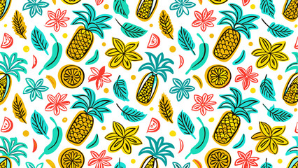 seamless pattern with flowers